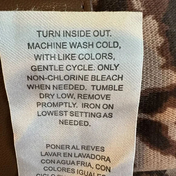 Tahari Girl size 6 Dress Leopard Print Sleeveless Faux Leather Pockets - Picture 7 of 7